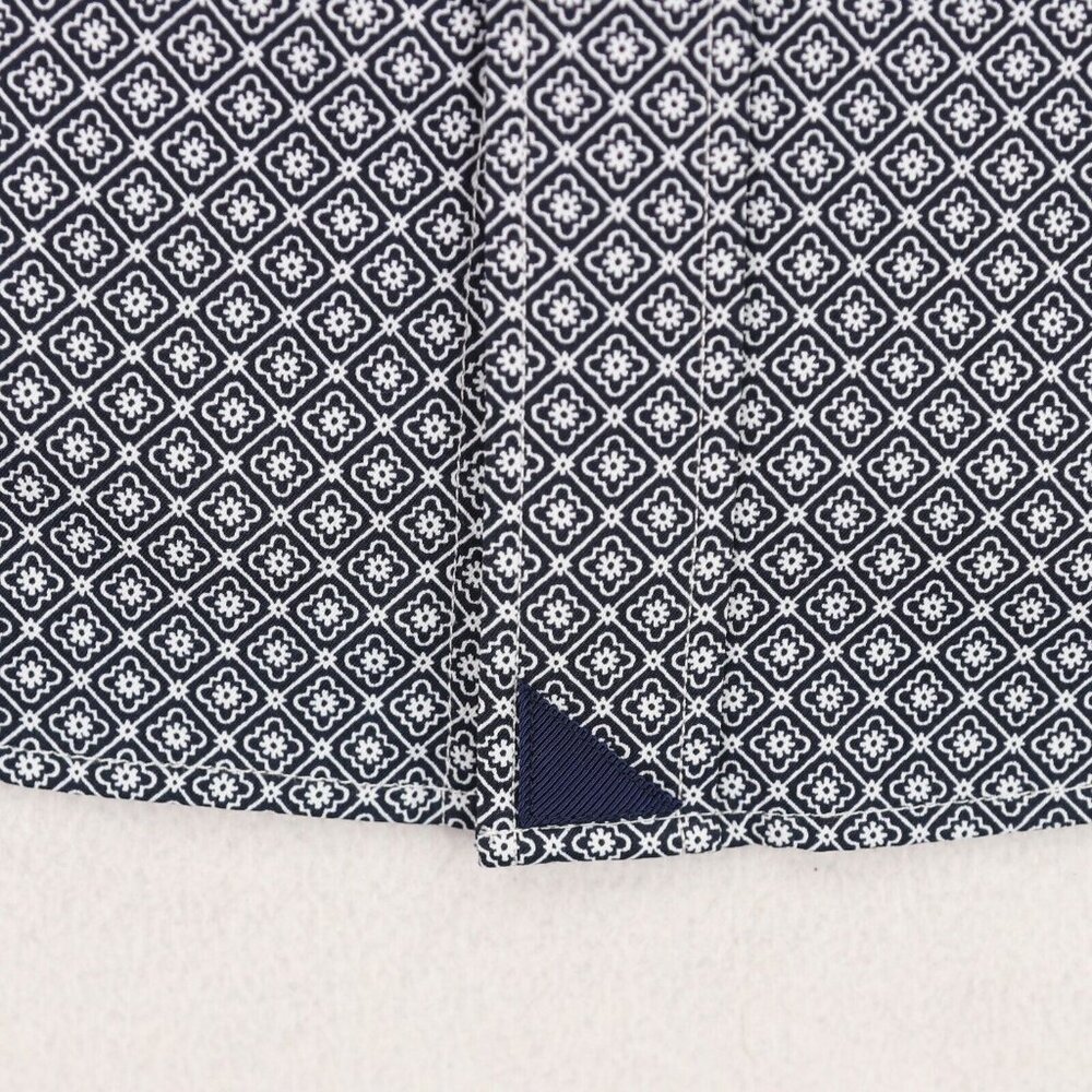 UNTUCKit Kamari Performance Button Front Shirt Mens Large Blue Geometric Nylon - Picture 4 of 5